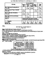 Ma trận và đề kiểm tra một tiết học kì I Địa lí lớp 12 (Có đáp án)